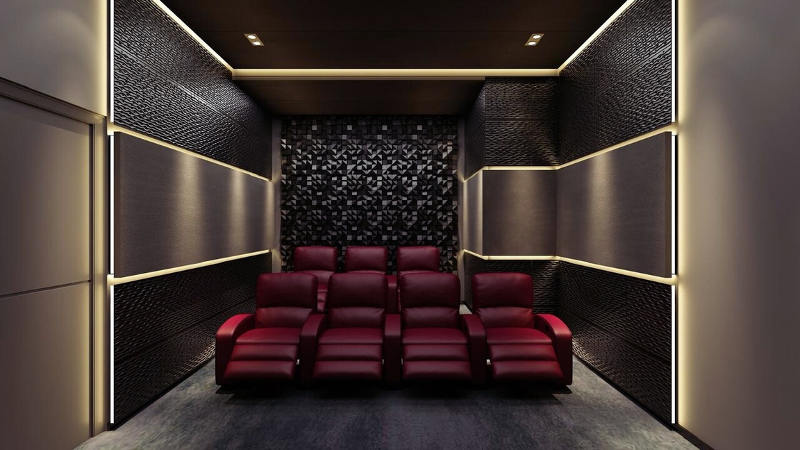Reference level home cinema Villa, Jumeirah Park